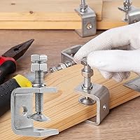 Vista 6 de Paquete de 6 abrazaderas pequeñas en C de acero inoxidable 304 de 1 pulgada Mini abrazaderas en C resistentes para carpintería y montaje