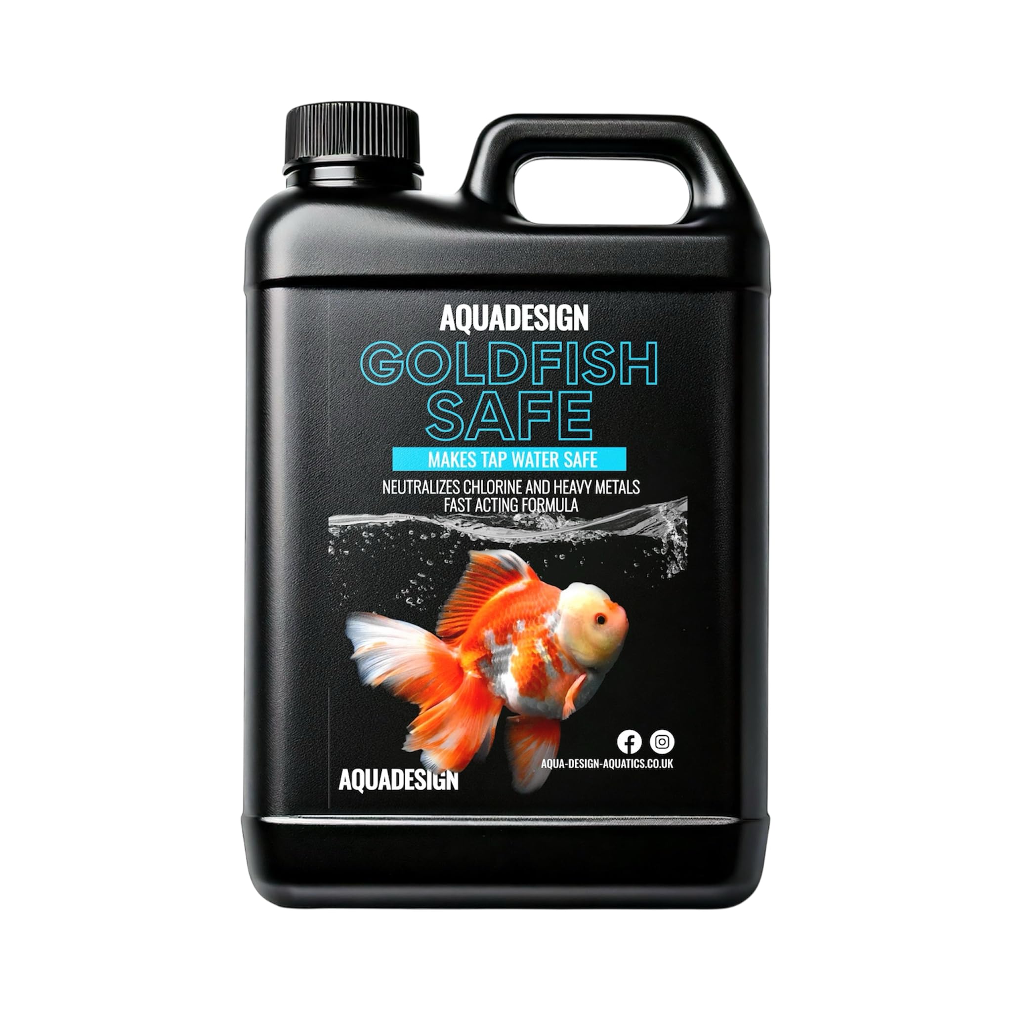 AquaDesign GOLDFISH SAFE 2500ML Aquarium Tap Water Conditioner Dechlorinator TREATS 25,000 ltrs - Chlorine Remover