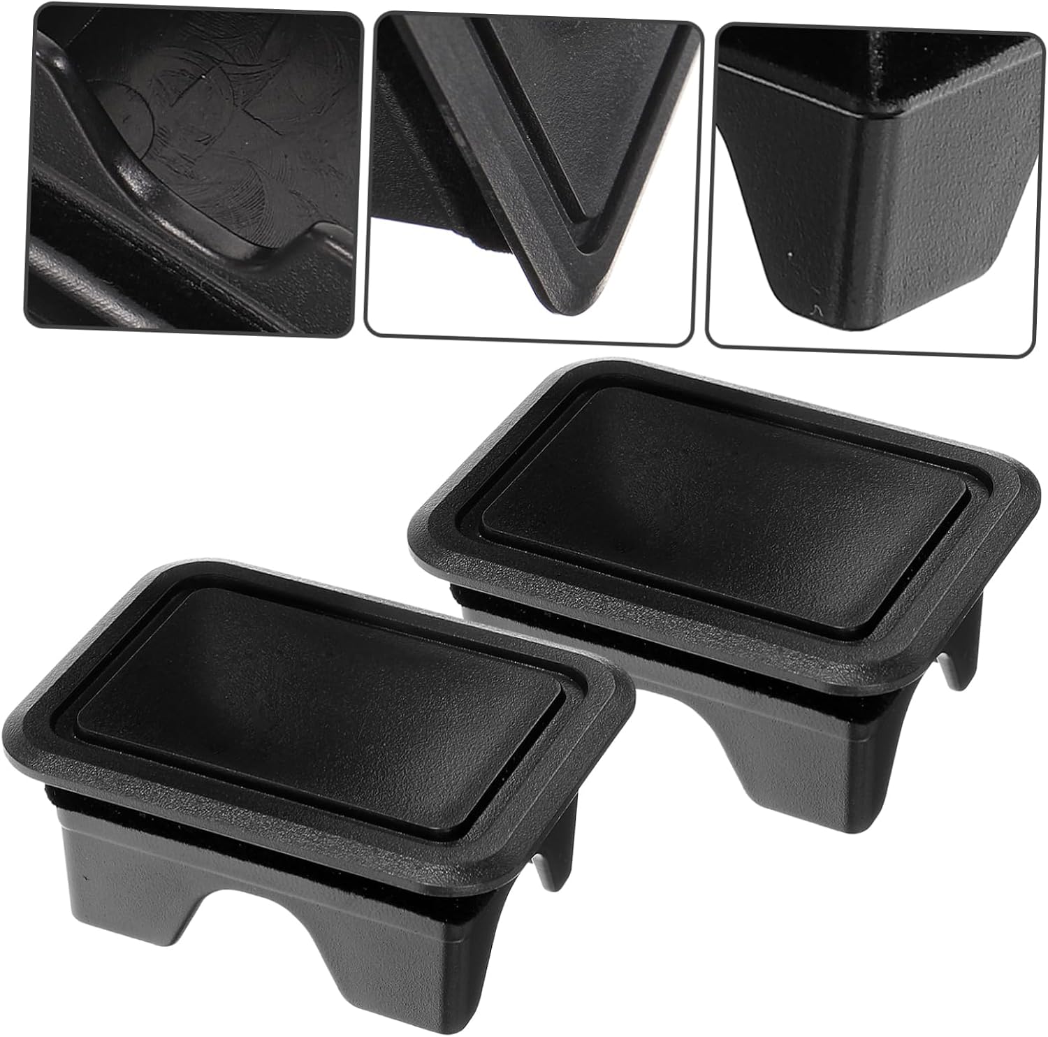 Unomor 1Pair Small Stake Pocket Cover for RAM Replaceable Truck Bed Rail Stake Pocket Cap Durable Protection from Weather Debris Compatible with Models