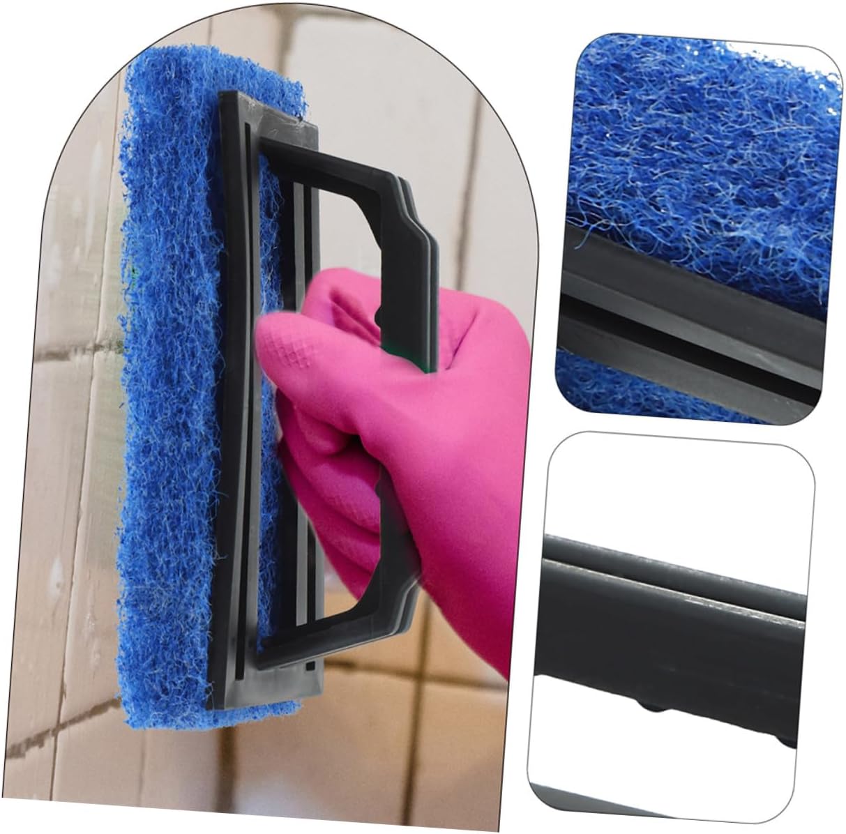 PRETYZOOM 6pcs Screen Printing Scrub Pads with Handles Multifunctional Ink Remover Brushes for Silkscreen Mesh Frames and Household Cleaning Tasks