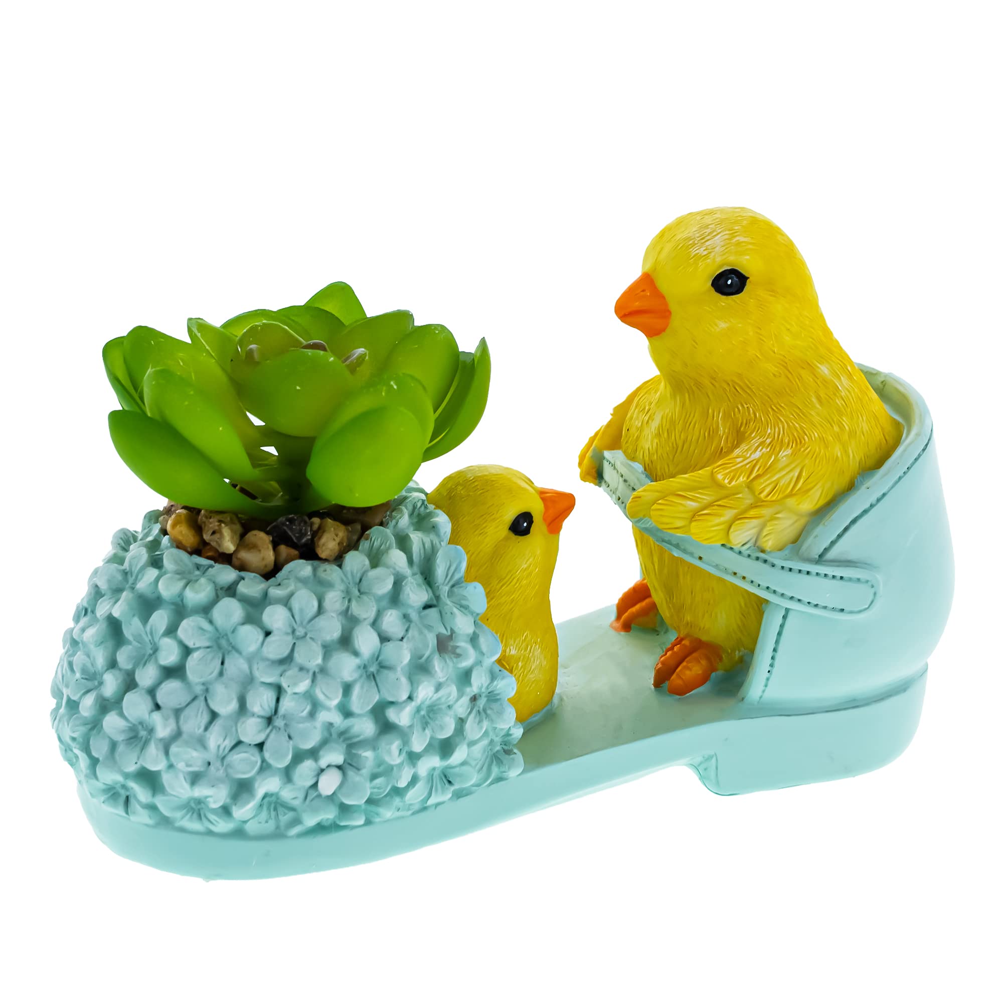 Figurine Deux poussins dans la chaussure BestPysanky en porcelaine peinte