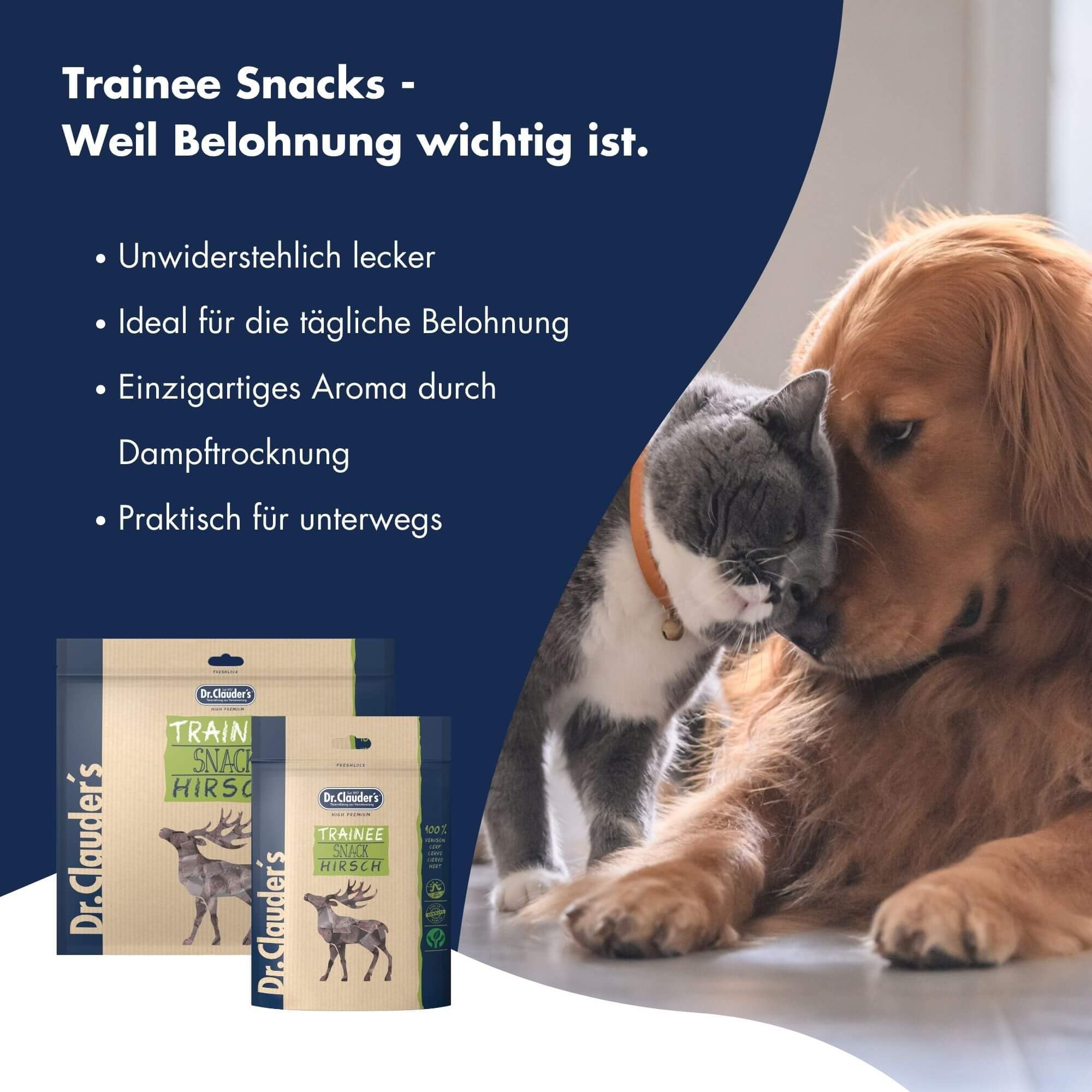 Trainee Snack Ciervo | Snack para Perros y Gatos | 500 g