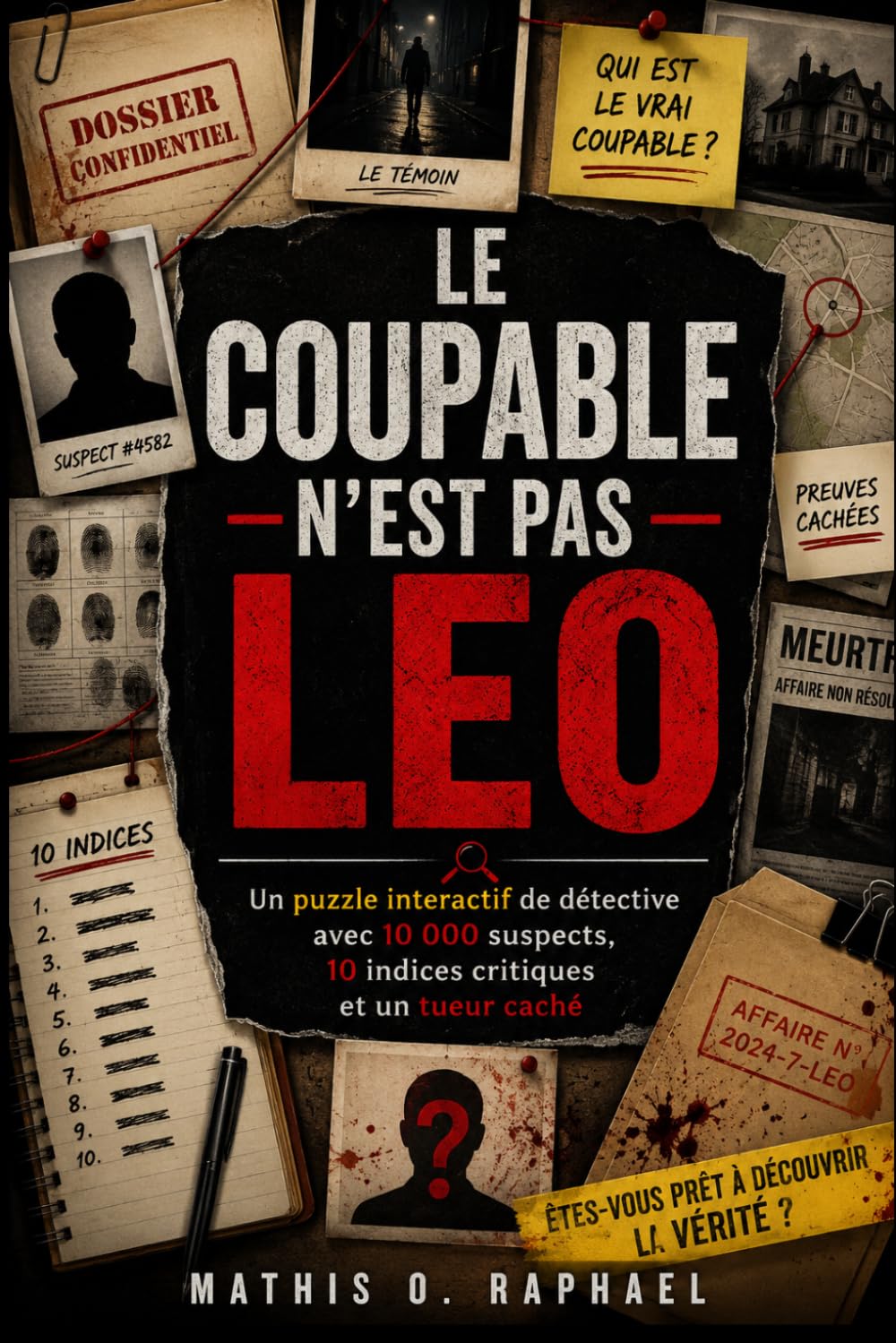 LE COUPABLE N'EST PAS LEO: Un puzzle interactif de détective avec 10 000 suspects, 10 indices critiques et un tueur caché (Livres de dossiers de tueurs...)