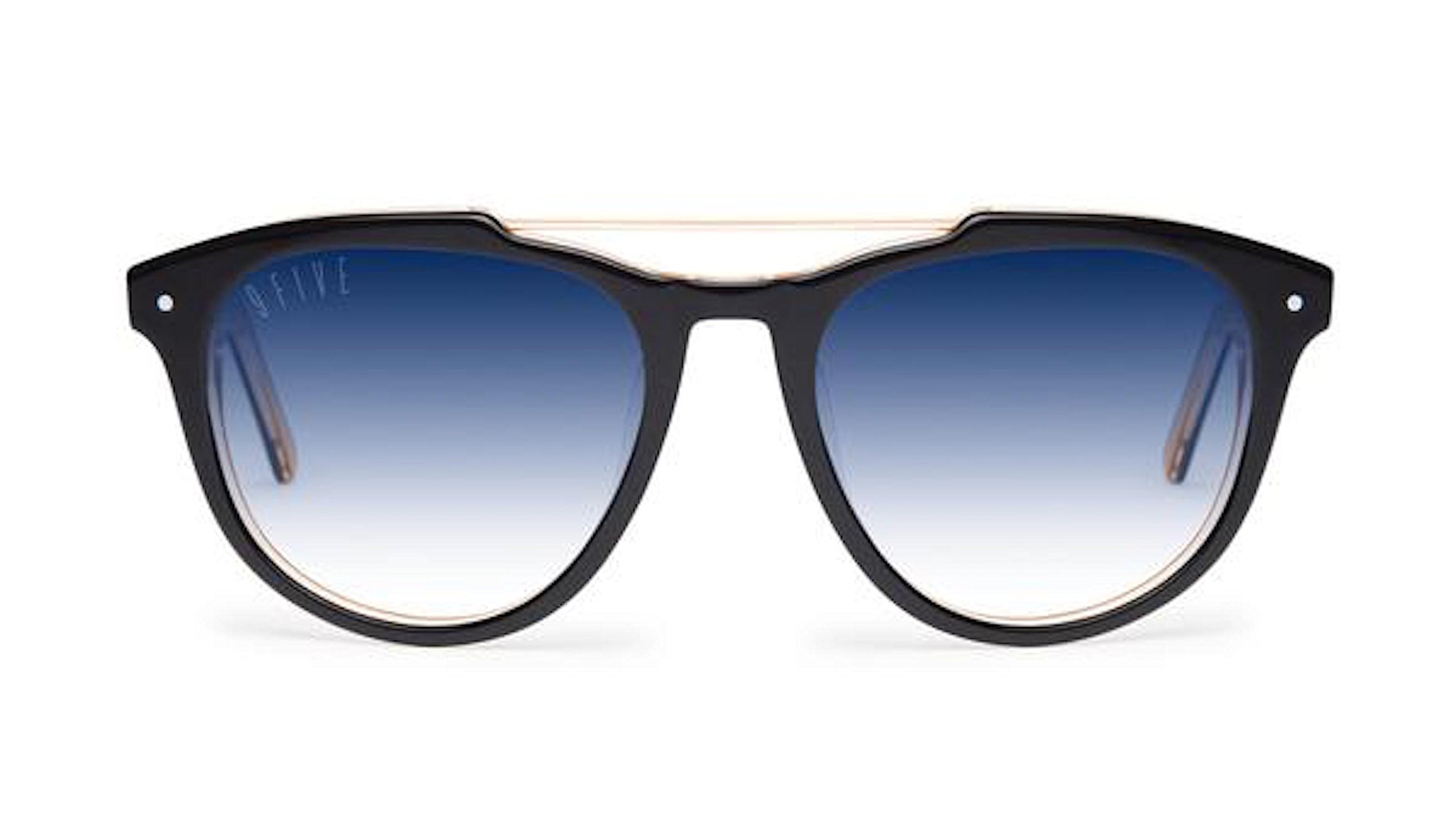 9Five Cues Black & Gold W/ Blue Lens