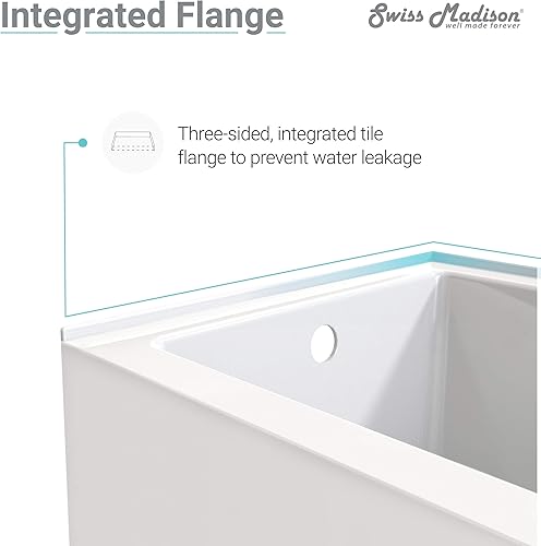 Vista 107 de Swiss Madison Well Made Forever SM-AB540MB Voltaire - Bañera de alcoba con faldón, 60 x 30 pulgadas, negro mate Mate negro