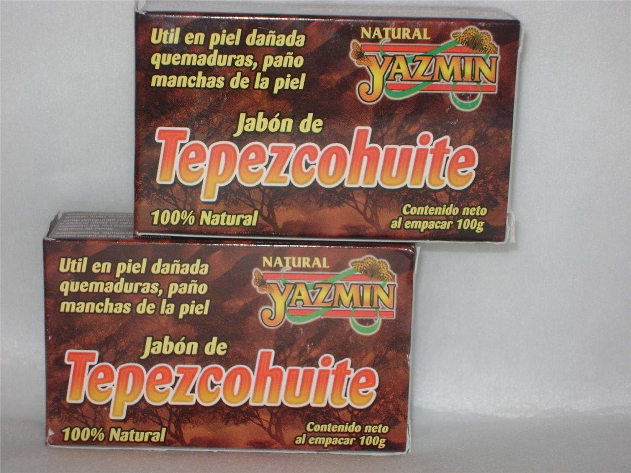 Tepezcohuite Soap (2 Pack) 100g Each. Helps Heal and Improve Damaged Skin. for eg Acne, Eczema, Burns, Psoriasis, Age Spots, etc.