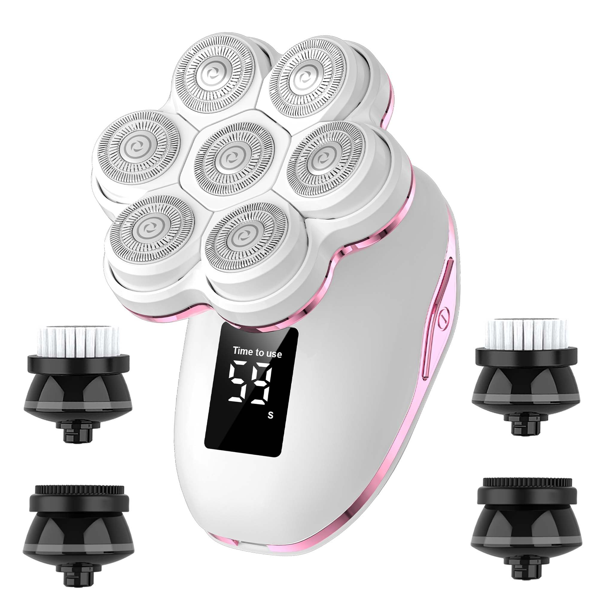 Electric Razors for Women Legs：7D Magnetic Detachable Head Flawless Razor-IPX7 Waterproof Wet Dry Cordless Trimmer-USB Rechargeable Travel Kit(P15)