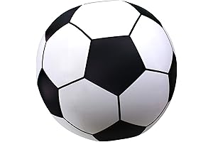 GoFloats Inflatable Black and White Soccer Ball