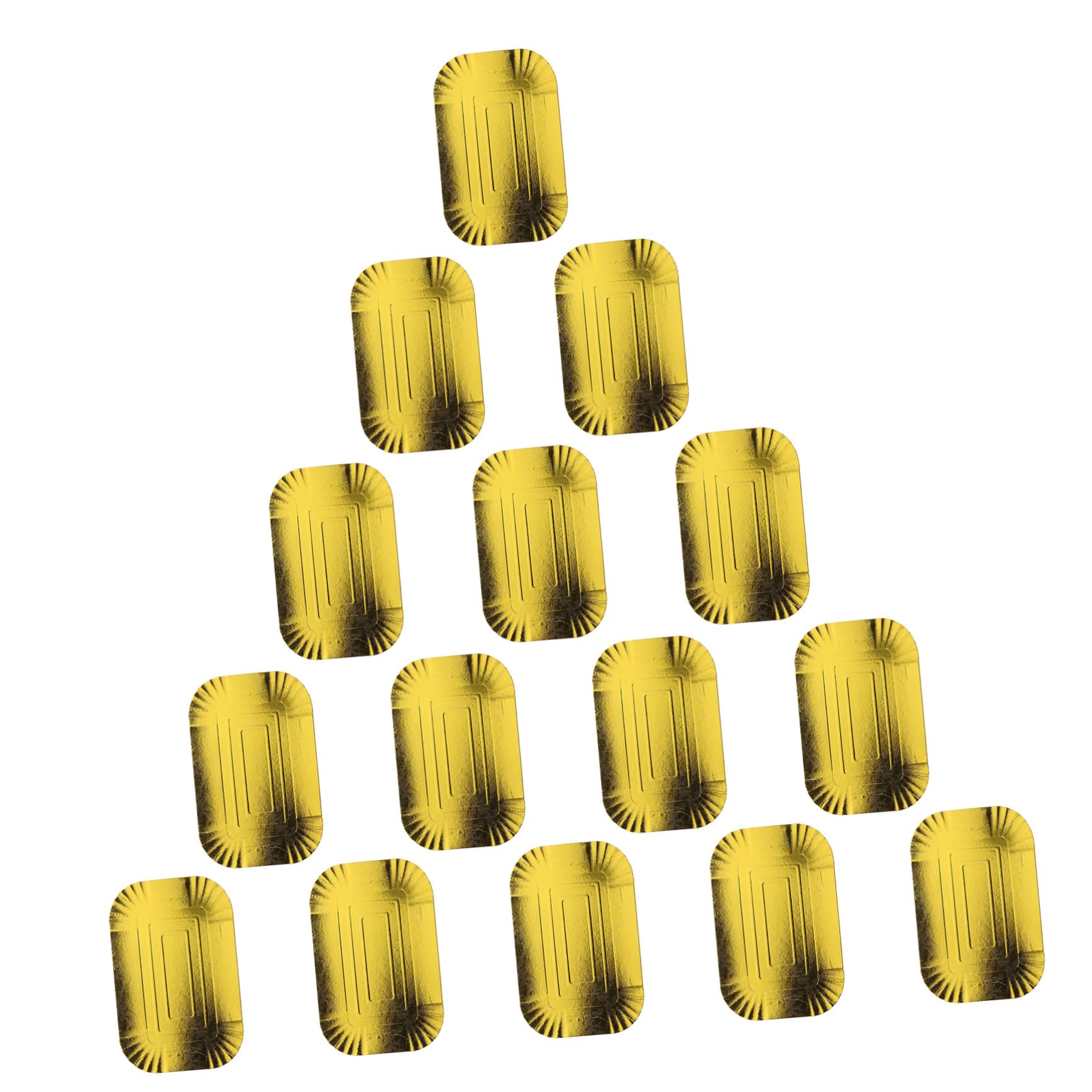 Platos Desechables de Papel Aluminio Dorado, 10, Bandeja para Banquetes