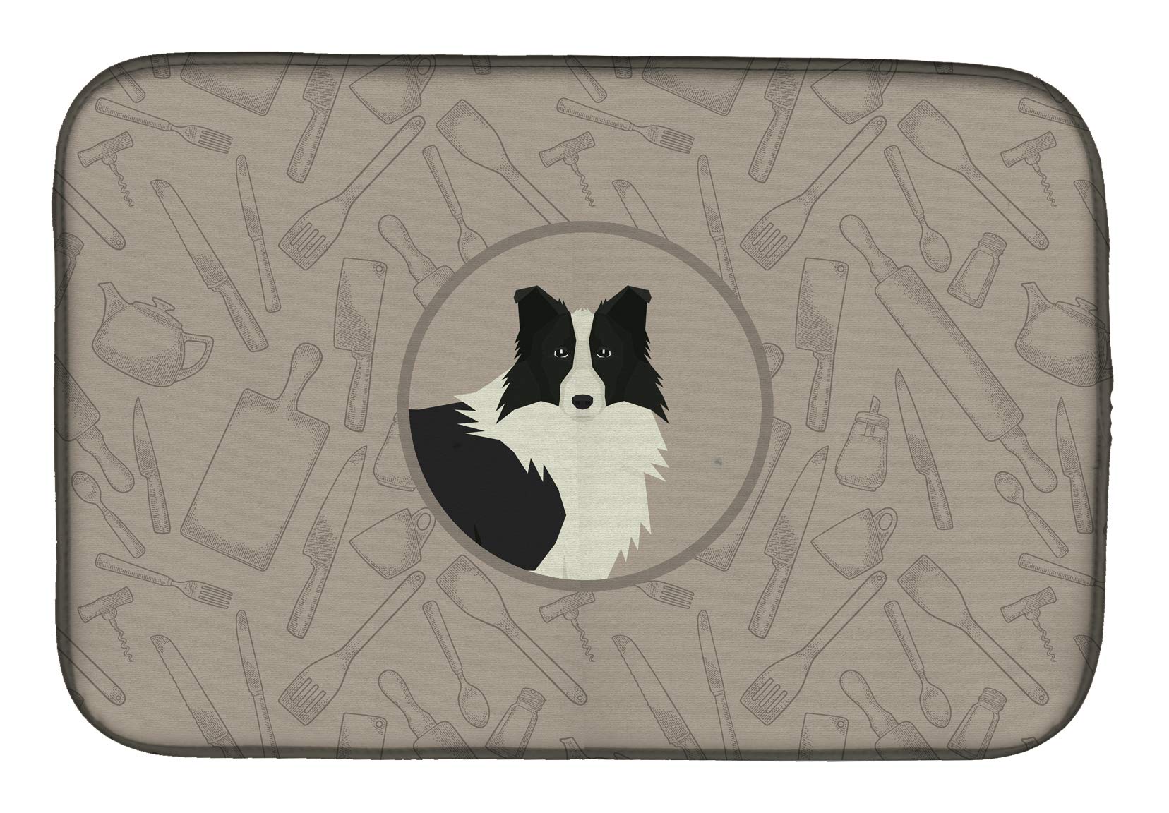 Tapis de séchage Border Collie Caroline's Treasures CK2169DDM