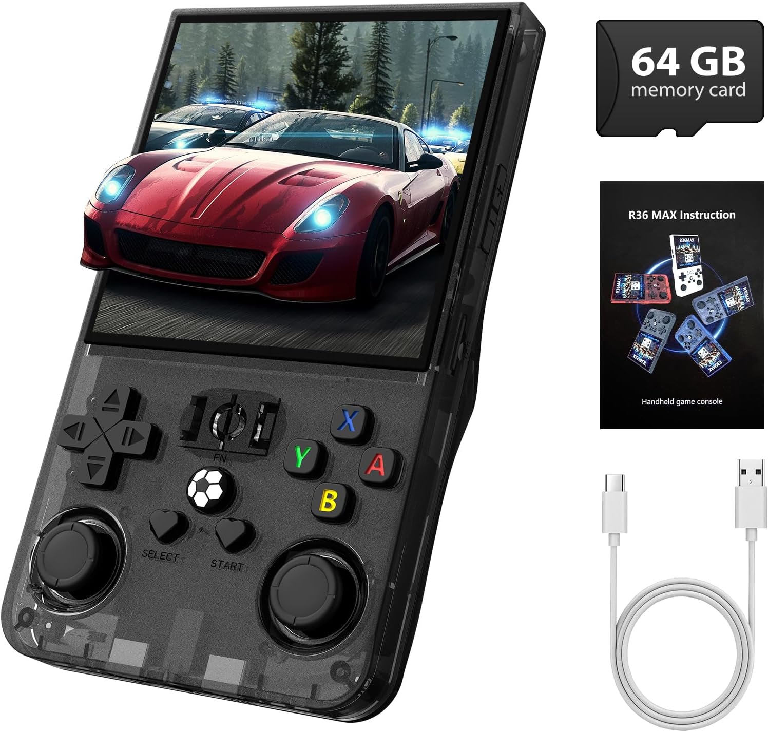 Retro Handheld Game Console R36MAX,...