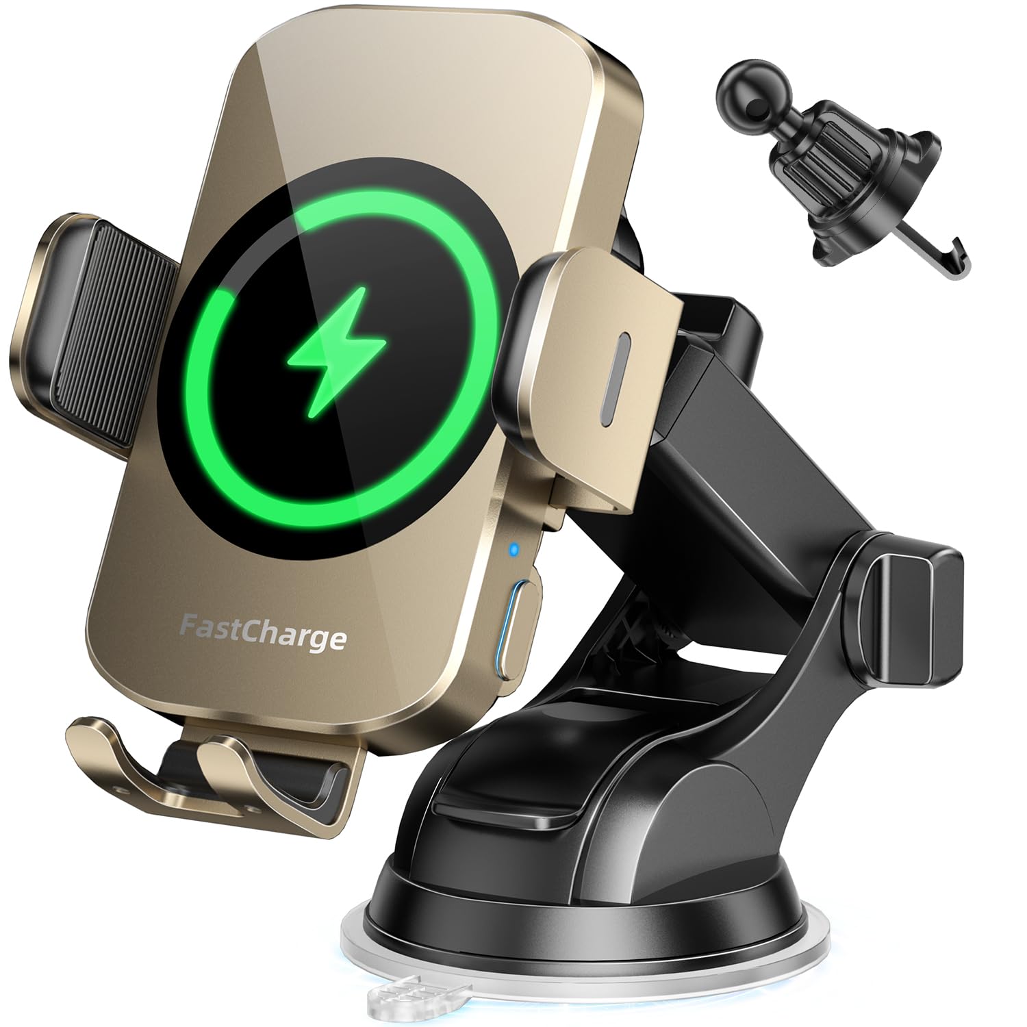 Caricabatterie da auto wireless, supporto per telefono a ricarica rapida 3 in 1, supporto per telefono con bloccaggio automatico, accessori per auto, compatibile con iPhone 17 16 15 14 13 12 11 Xs XR