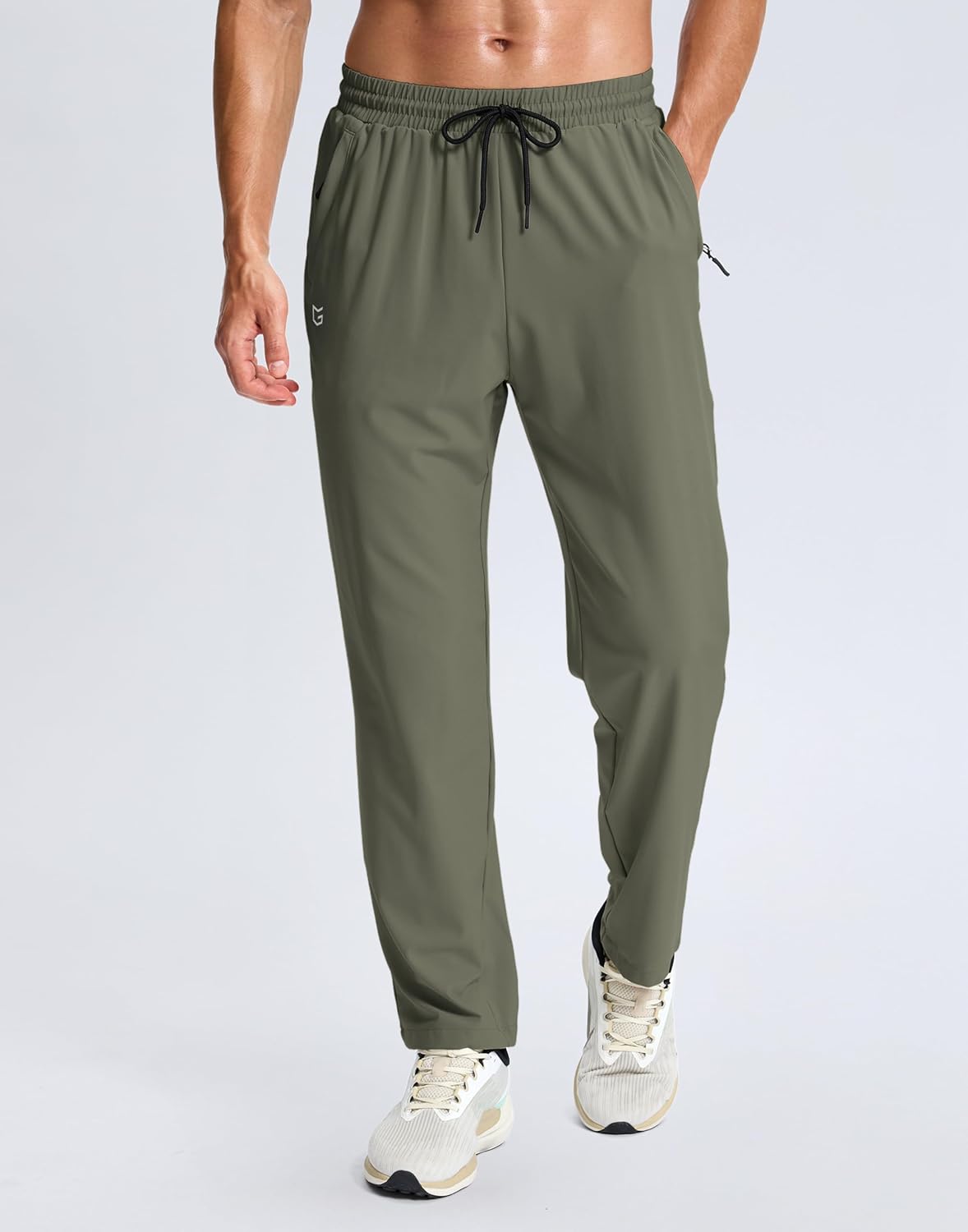 G Gradual Men's Lightweight Pants with 3 Zipper Pockets Athletic Workout Sweatpants Quick Dry Running Hiking Pants for Men - Image 2