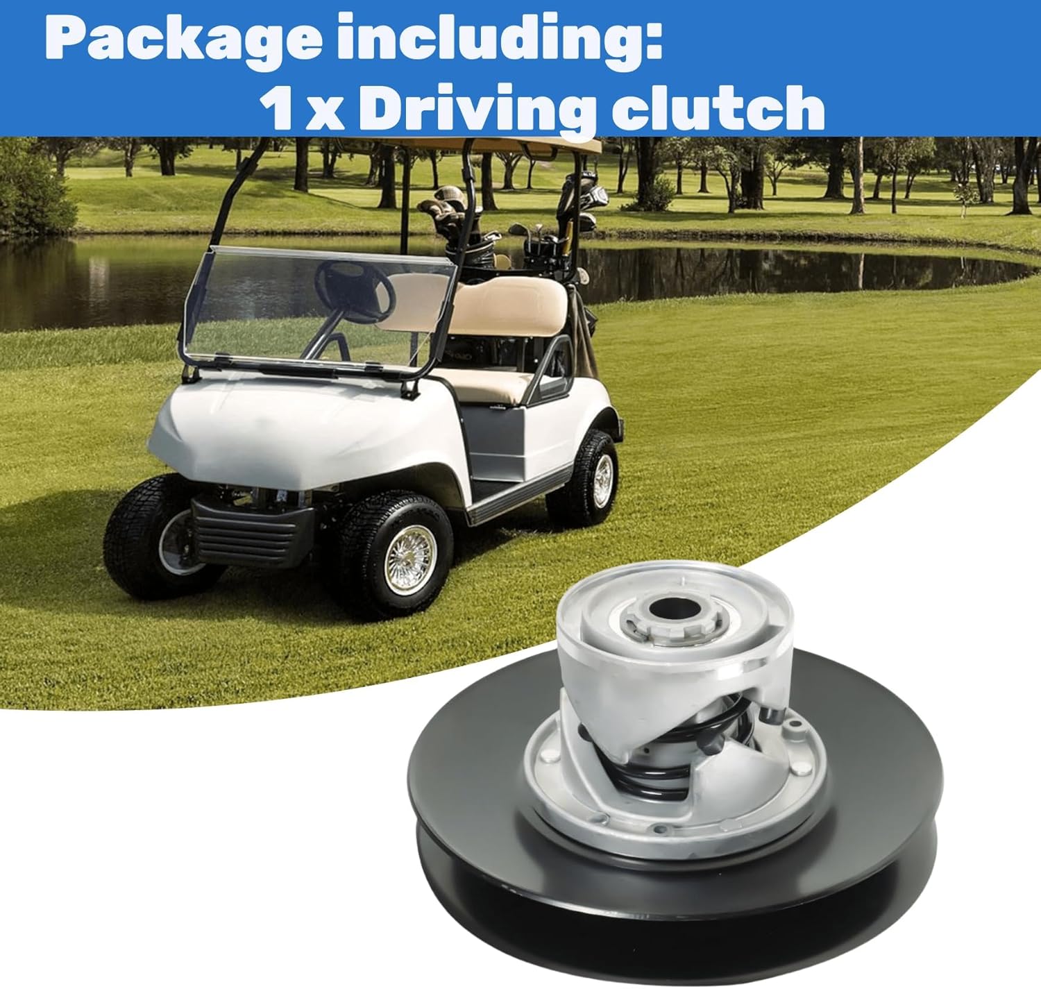 WFLNHB Driven Clutch Primary Driven Clutch Replacement for EZGO 2-Cycle Golf Cart 1976-1988