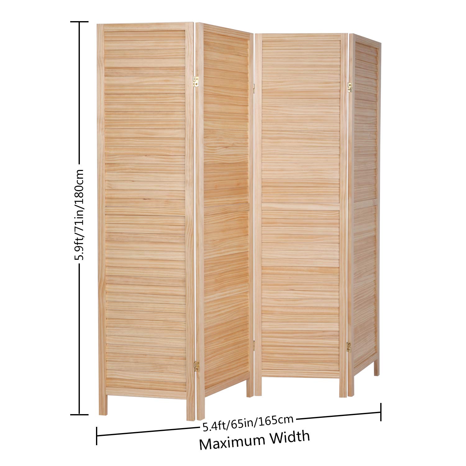 Buy Bonnlo Upgraded Heavy Duty Folding Pine Wood Room Divider Screens