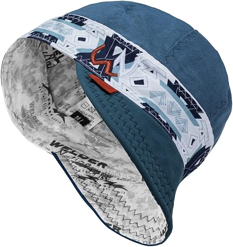 Miniatura 7 de Welder Nation 8 paneles 10 oz Gorra de soldadura premium 100% algodón interior y exterior de lona de pato - Protectora, duradera, resistente
