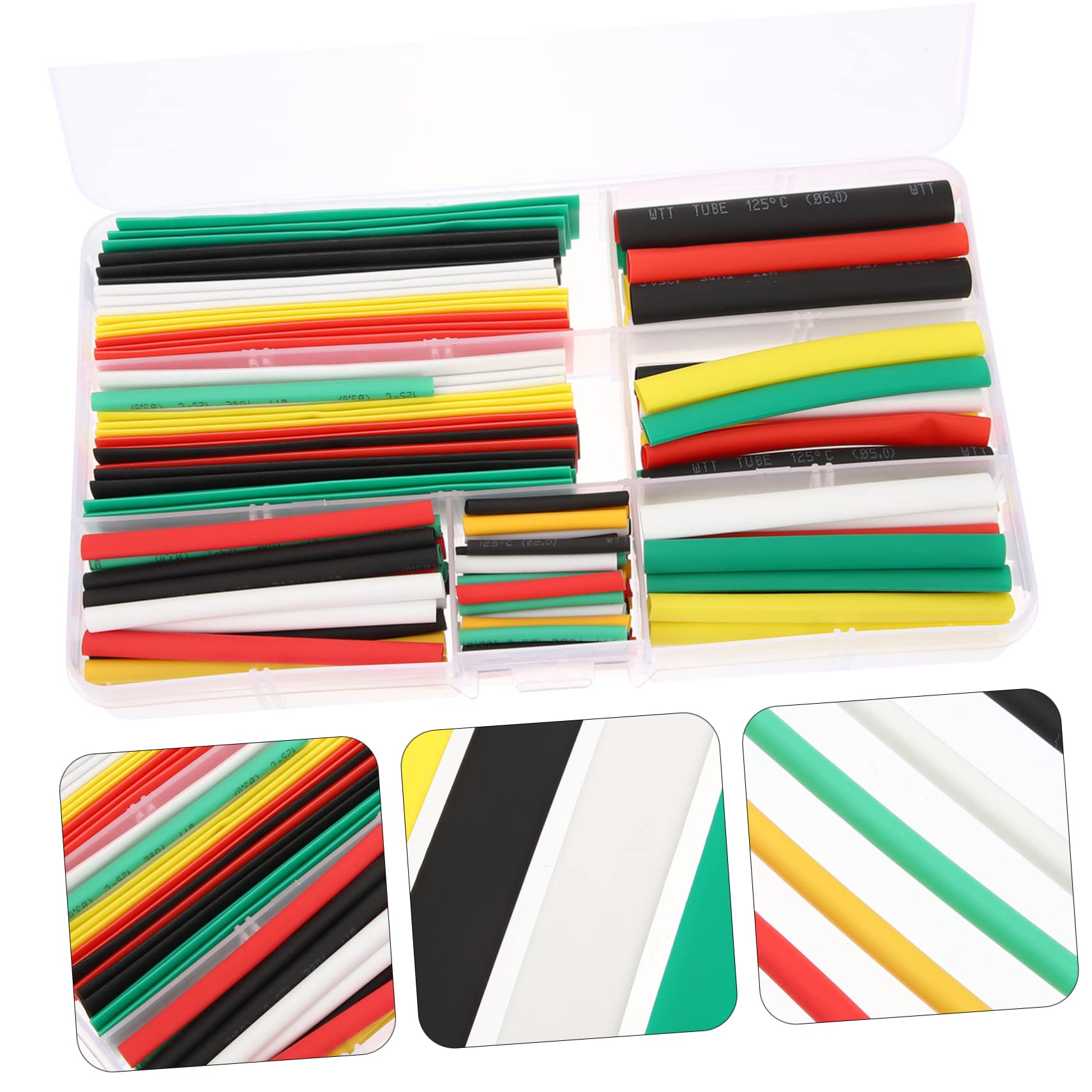 HOLIDYOYO 1Set Heat Shrink Tubing Assorted Sleeving Wrap Insulation Sealing Cable Protector Electrical Wire Insulation for DIY Projects Color Coded Protection