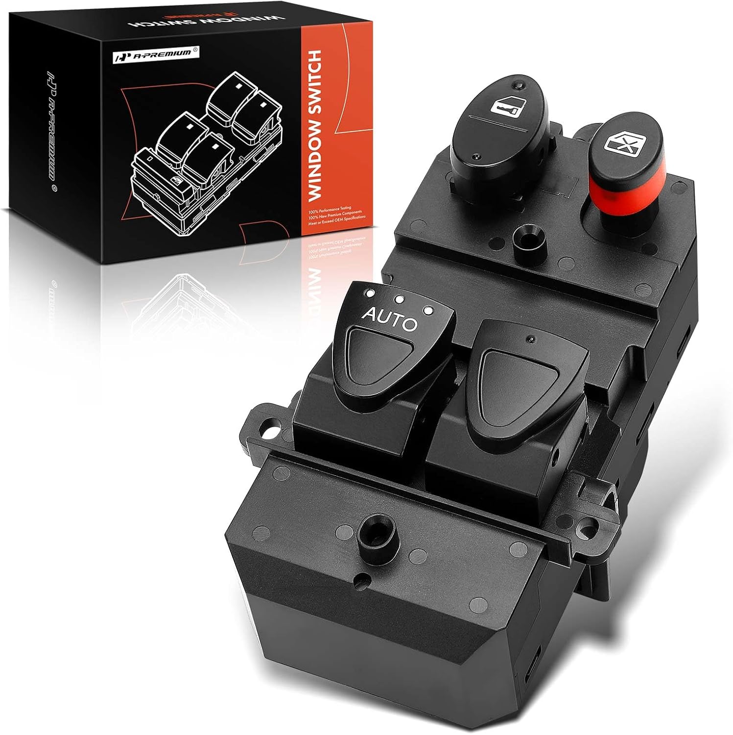 A-Premium Master Power Window Switch Compatible with Honda Civic 2006-2011 Coupe, 16 Pins, Front Left Driver Side, Replace# 35750SVAA12