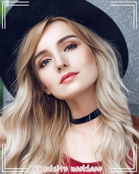 6 Pcs Collana Di Velluto,Girocollo Donna Nero,Chocker,Choker Donna Velluto Donna,Collane a Collare Nero a Più Livelli,Per Colletto Di Donne e Ragazze,Balli Di Compleanno Di Halloween,Stile B - 4