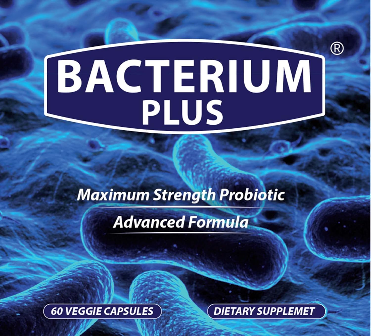 Maximum Strength Probiotics - Probiotic Blend to Improve Instestinal Health, 100% Natural Digestive Supplement - 60 Capsules