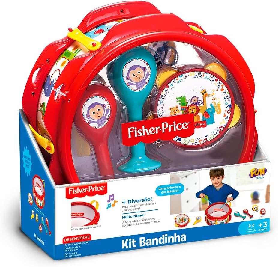 Fisher Price Kit Bandinha, Fun Divirta-se, Multicor