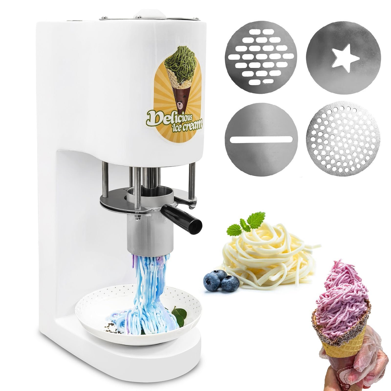MáQuina Comercial Para Hacer Helado Suave, 7.4-7.9 Galones/Hora, Con 4 Formas Diferentes, Para Restaurantes Y Refrigerios