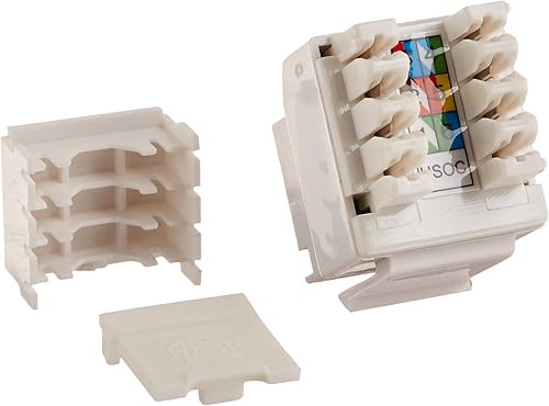 C2G 03801 Cat3 RJ11RJ12 Keystone Jack, blanco