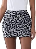 Women's Leopard Print Mini Skirt High Waist Sexy Cheetah Skirts Trendy Pencil Bodycon Short Skirts Concert Outfit 2025