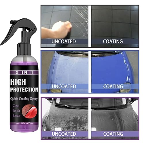 Miniatura 5 de AMind4U Revestimiento de cerámica para automóviles 3 en 1 de alta protección para automóvil, aerosol de reparación de arañazos para automóvil,
