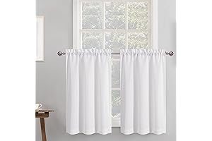 Vivacious 36-Inch White Kitchen Curtains: Tier Curtains with a Touch of Elegance