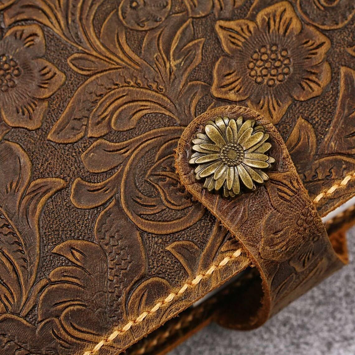Amazon | エンボス加工花柄レザー 小型 中型 聖書カバー 本革 手帳