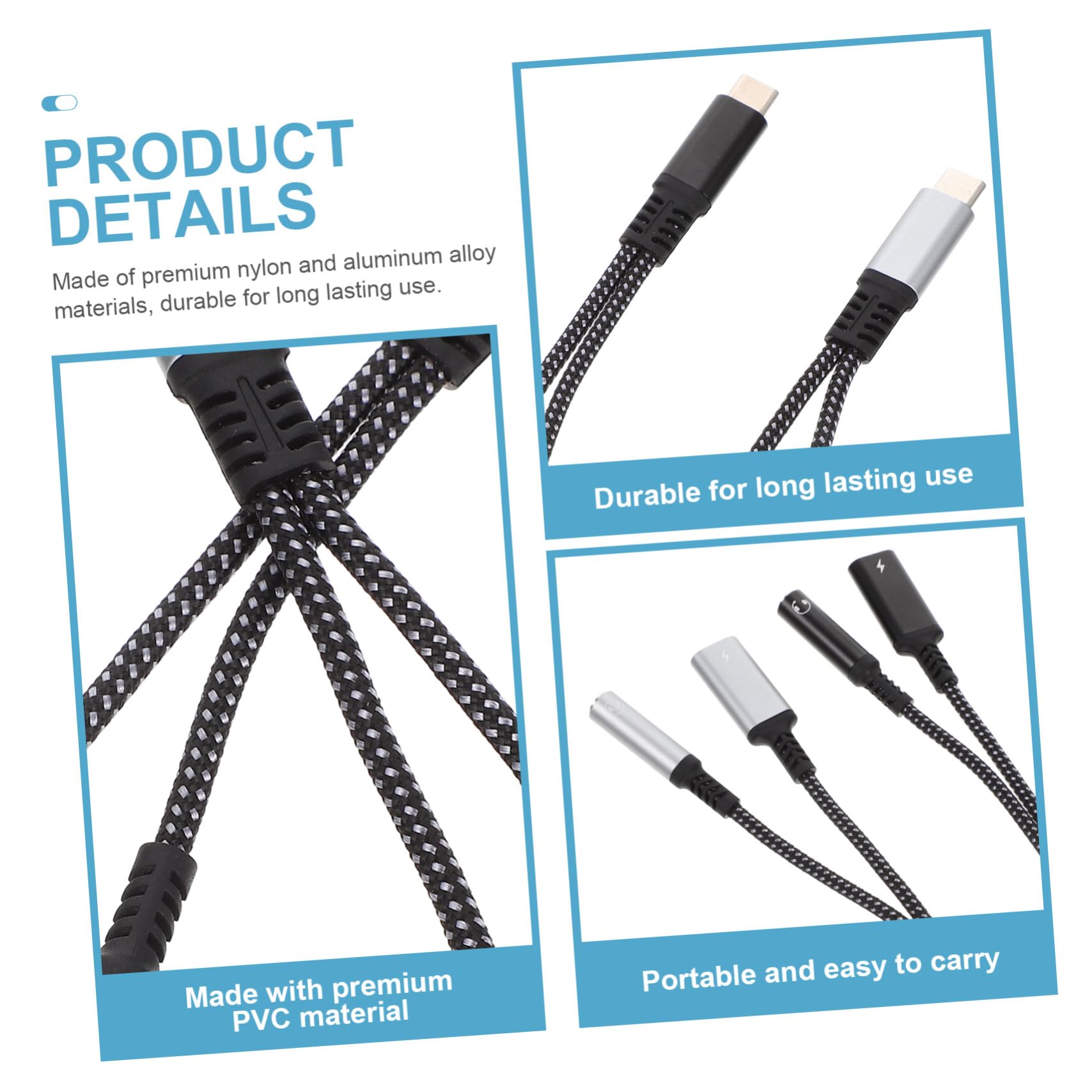 Gatuida Cable a de de Tablets Compatible Interfaz Mayoría Móviles y Adaptador Tipo C 3,5 Mm Compacto USB C, Hecho de Aleación de Aluminio para Auriculares