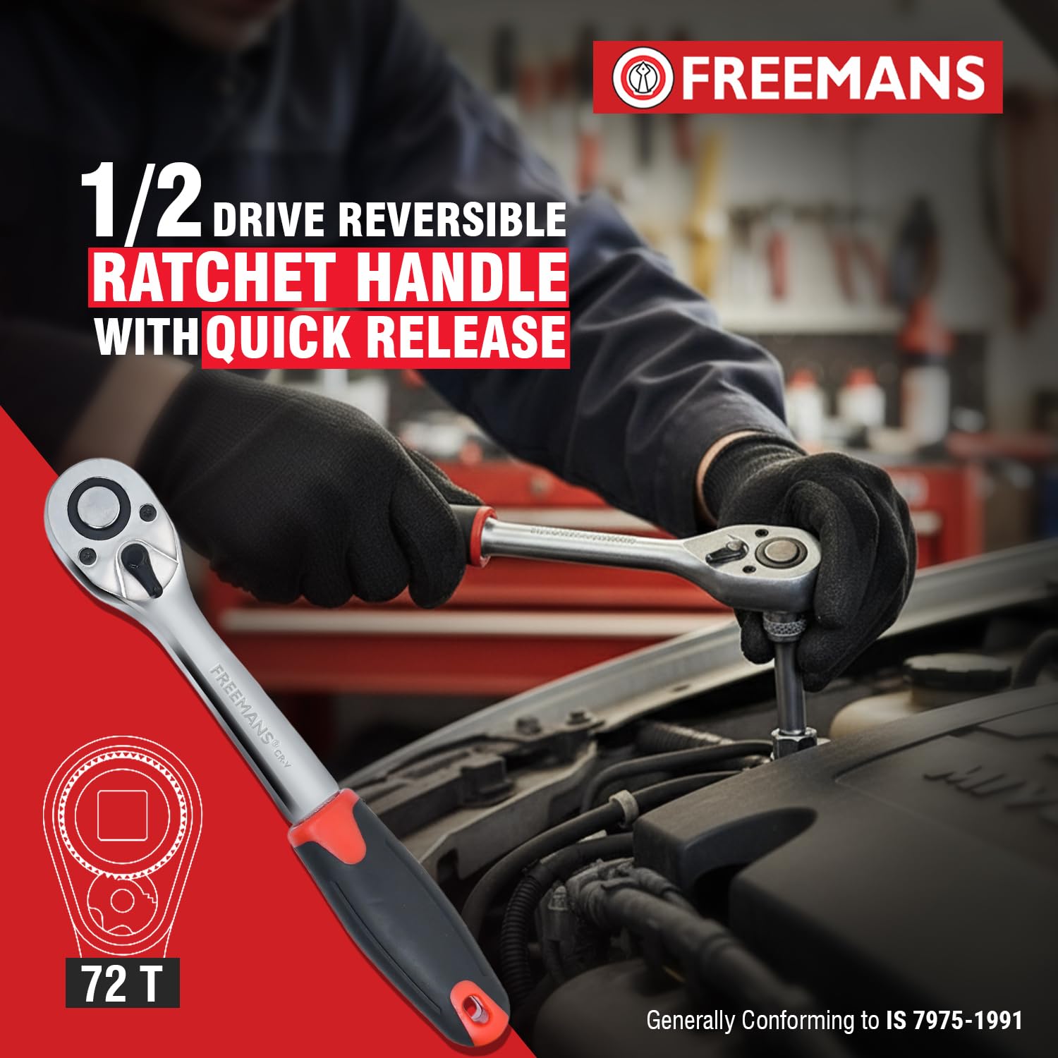 Freemans 1/2" Ratchet Wrench - Quick Release -6