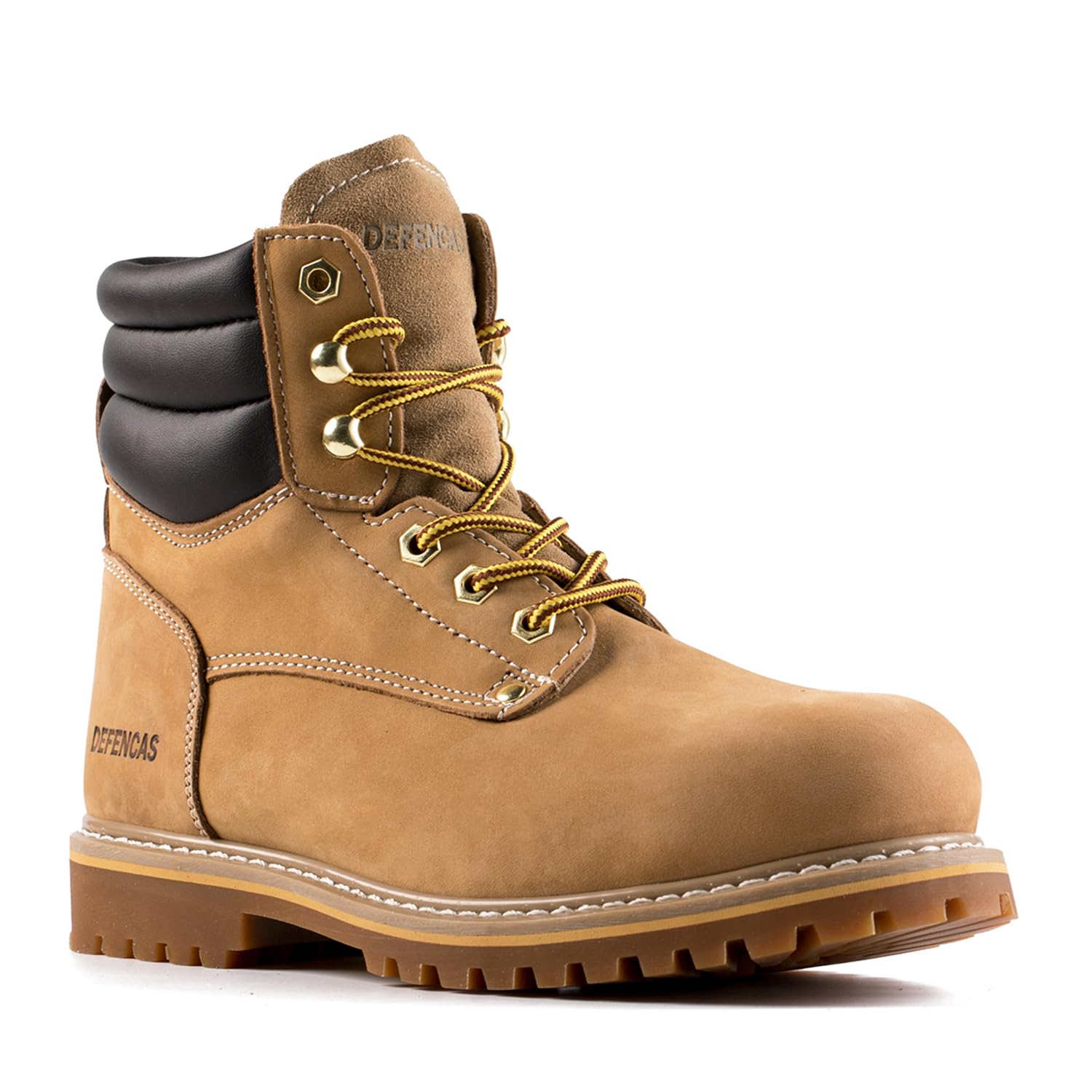 Men's 6" Leather Steel Toe Work Boot for Men, Goodyear Welt, Oil/Slip Resistant, Construction Boot, Rubber Sole, Men's Work Boots, 84710