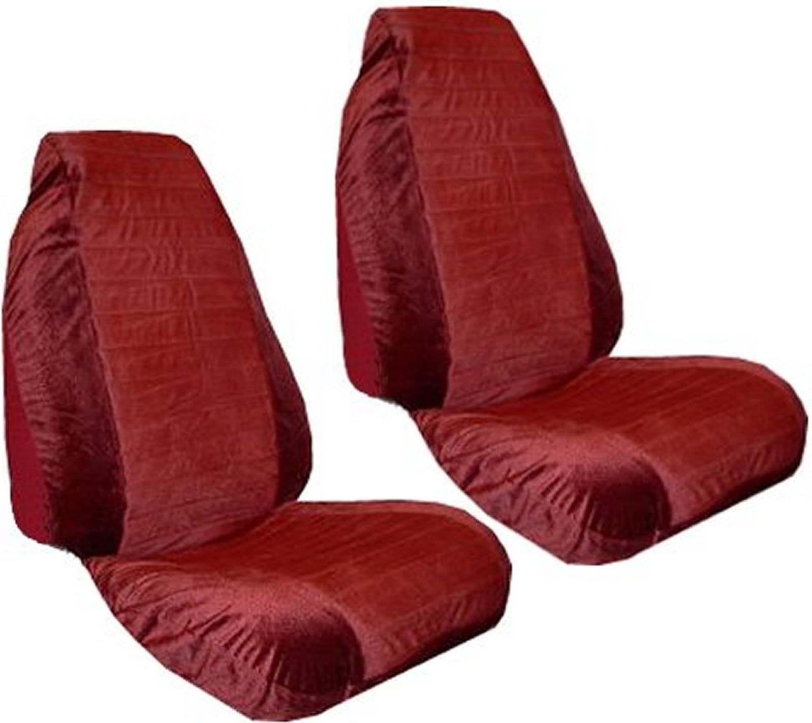 CPR Racing USA Encore CPR Racing USA Quilted Velour 2 High Back Bucket Car Truck SUV Seat Covers - Maroon
