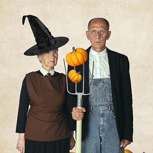 Miniatura 7 de Geyoga 4 sombreros de bruja de Halloween para mujer, sombrero de bruja con cono fruncido a granel, color negro, grande, accesorio de disfraz para