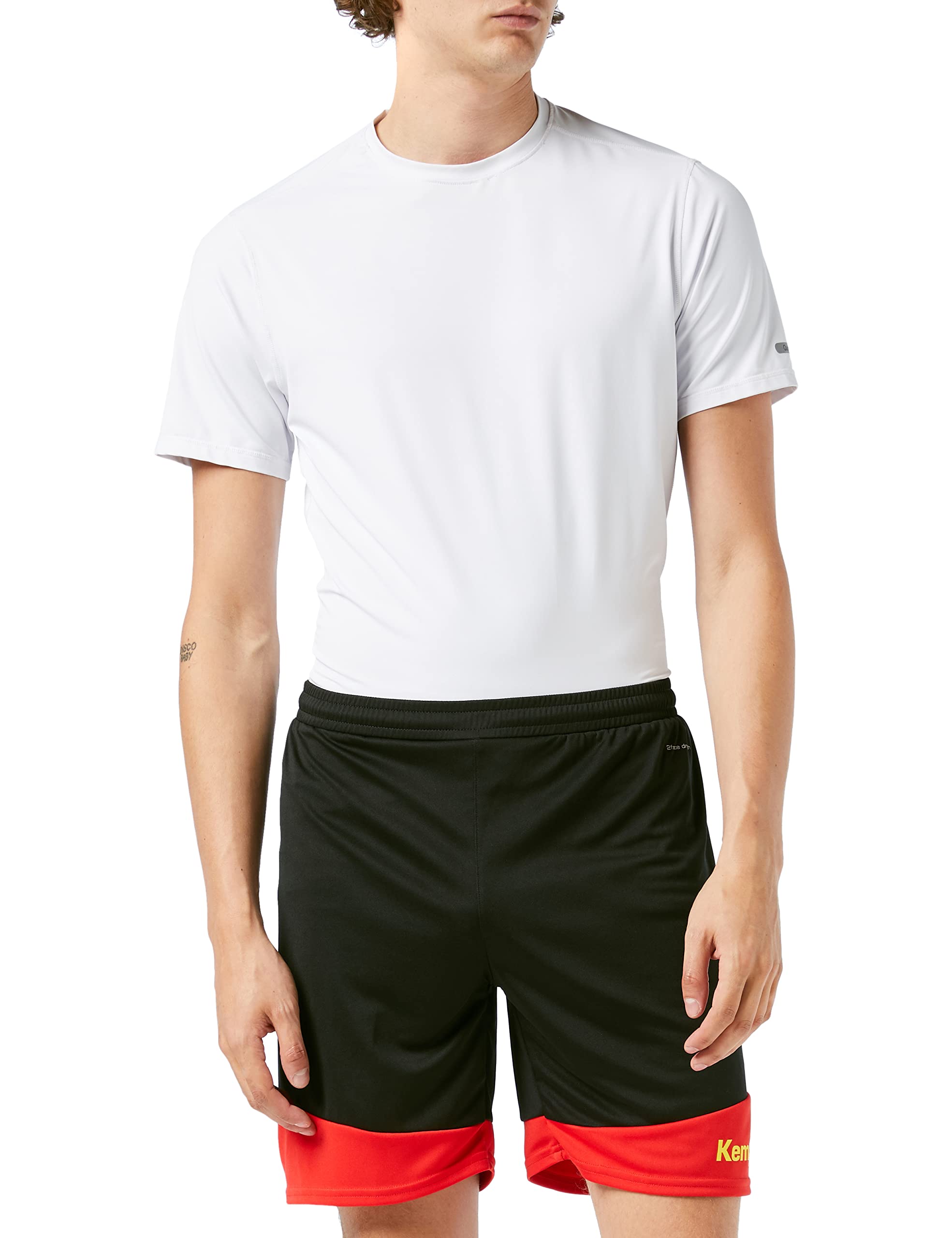 Kempa Emotion 2.0 Shorts Men's Shorts - Black/Red/Yellow, X-Large