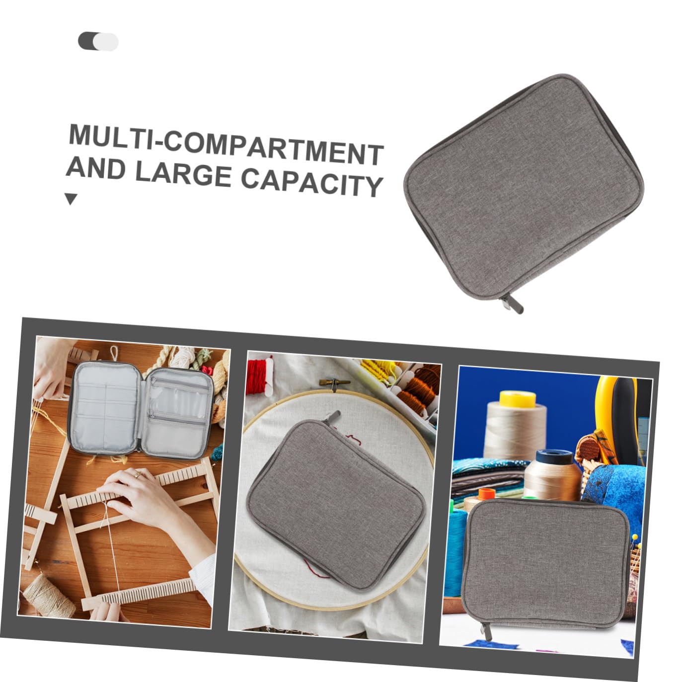 SEWACC 2 Piezas caja de agujas de tubo de suéter agujas de tejer circulares bolsas de almacenamiento con agujas de viaje Organizador de agujas de tejer bolsos Gancho de crochet