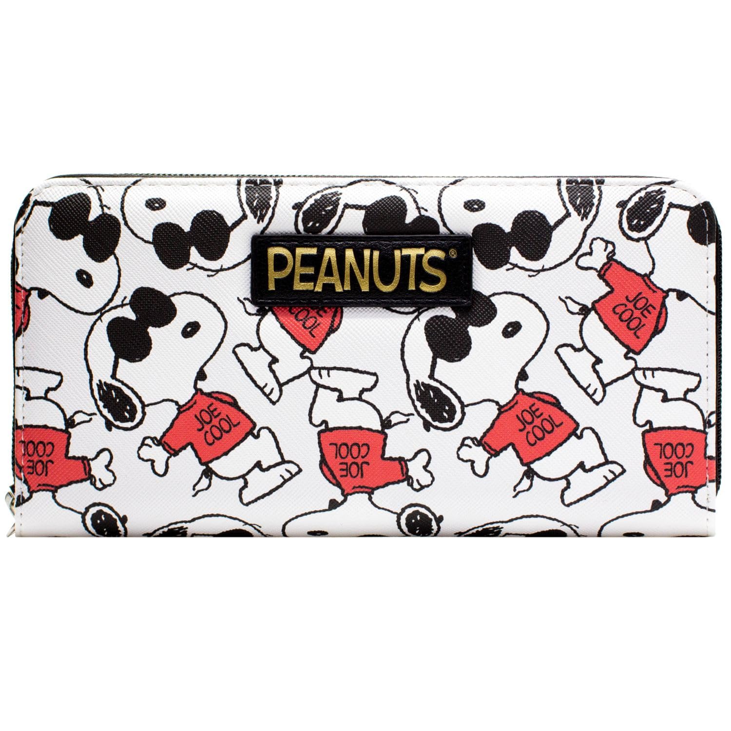 Joe Cool Peanuts Snoopy Charlie Brown Cartera Clutch Bolsillo para Monedas & Tarjetero, Blanco