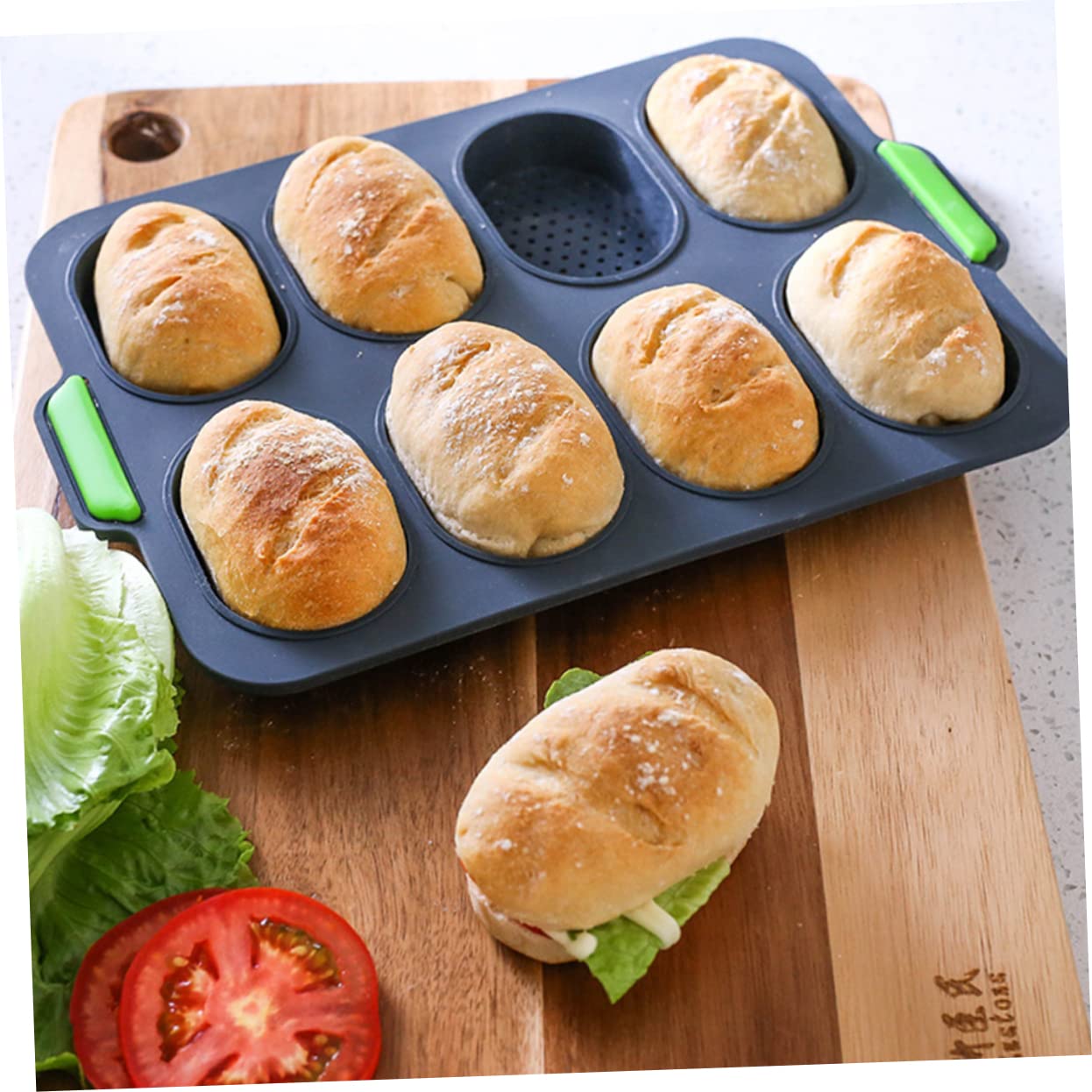 2pièces Moule à Silicone Moule Antiadhésif Pour Petits Pains Gâteaux Et Desserts Matériau Silicone De Qualité Alimentaire Pour Cuisine Fêtes Foncé