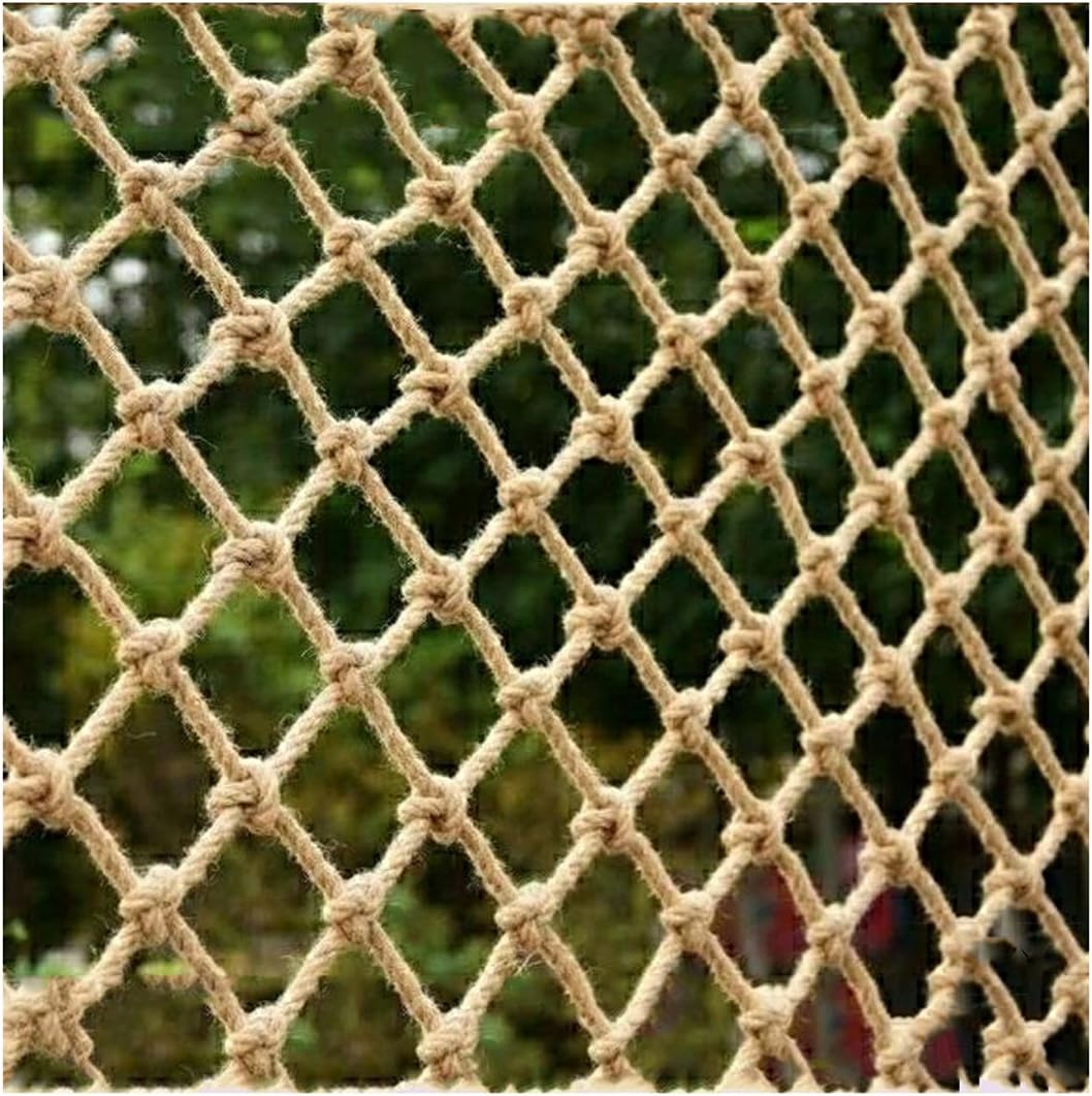 Durable Safety Net Child Safety Net Protective Net Decoration Net Out Children Safety Netting, Garden Decoration Netrope Nettingparrot ToyHemp NetTrailer Nett(Size:1x1m(3.3x3.3ft),Color:Hemp rope net)