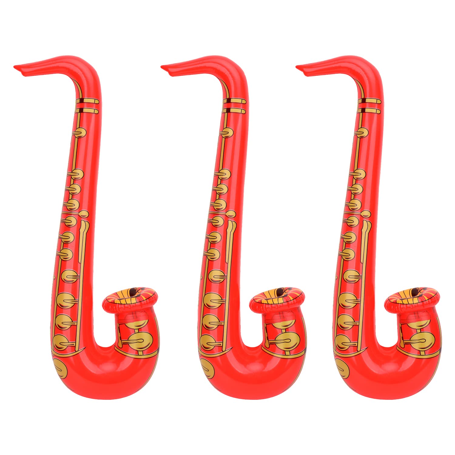 Trimming Shop Inflatable Saxophone Balloon 3pcs, Red