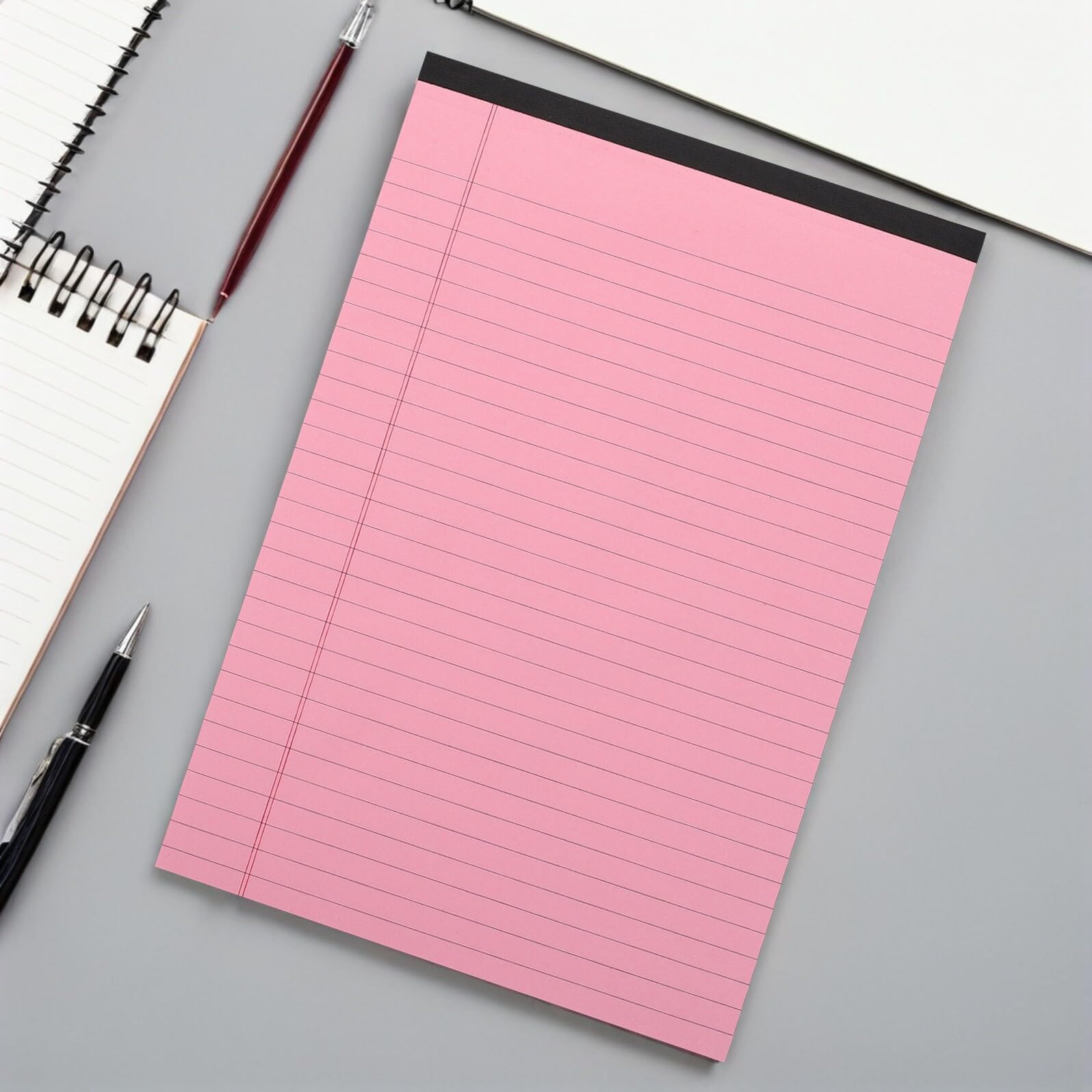 4 Stück Notizblock Linierte Abreißbare Blöcke mit Klebestreifen Nachfüllbares Schreibheft für Büro Schule und Zuhause Stabiles Papier Praktische Memo-Pads für Organisierte Notizen