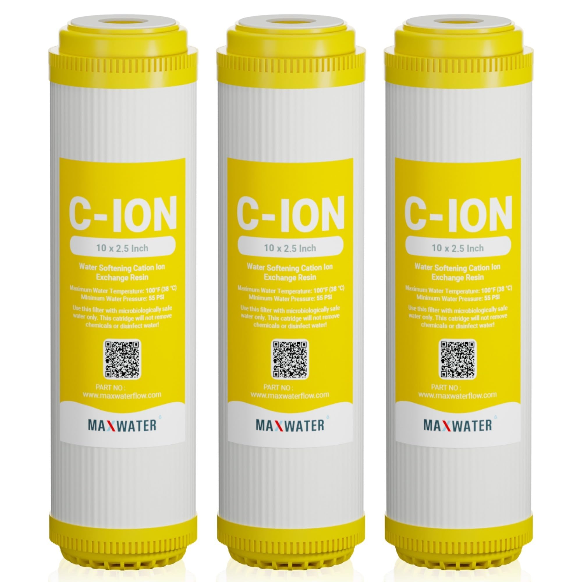 Calcio, Magnesio TDS Dureza Reducción Agua Suavizante Cation Resina 3 Filtros