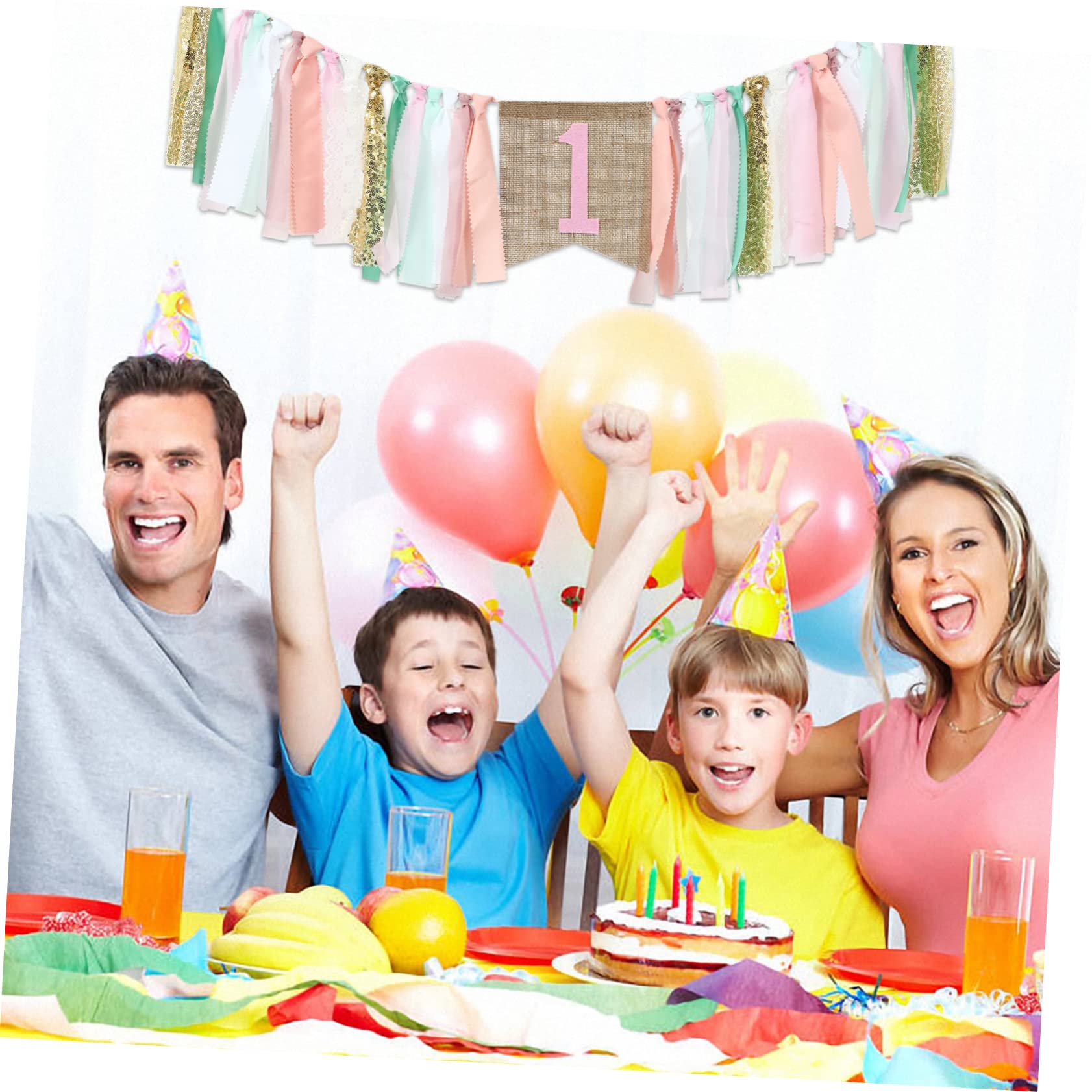 Toyvian 3pezzi Striscione Compleanno Per Decorazioni Feste Bandiera Per Compleanno Con Design Adorabile e Texture Raffinata Atmosfera Accogliente Per Foto e Celebrazioni Vivaci