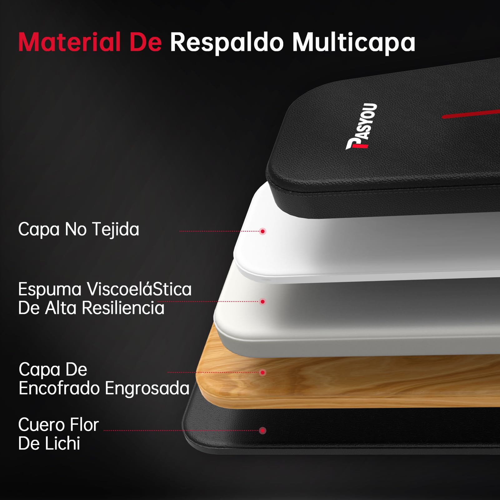 PASYOU Banco Musculación Plegable 10 Posiciones Ajustables 90° Vertical Multifuncional Banco de Pesas para Entrenamiento de Cuerpo Completo Banco Abdominales