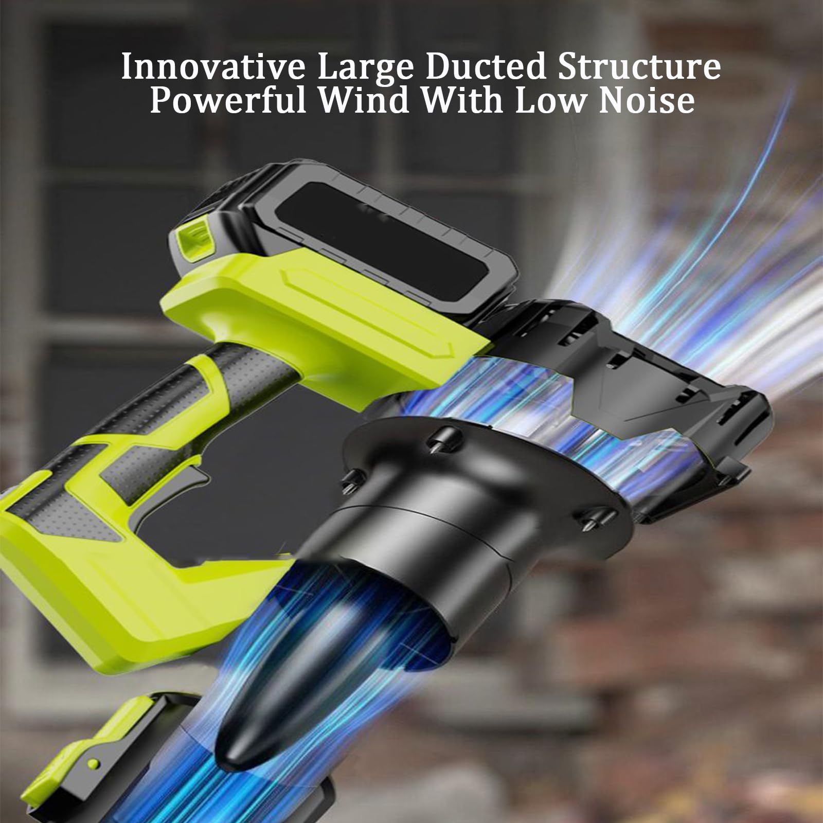 Soffiatore Per Foglie Senza Fili, Spazzaneve 800W Con 6 Modalità Di Velocità & Velocità Dell’Aria Di 80M/s, 28000 Giri/Min Soffiatore Elettrico Leggero Per Cura Del Prato, Rimozione Della Neve E