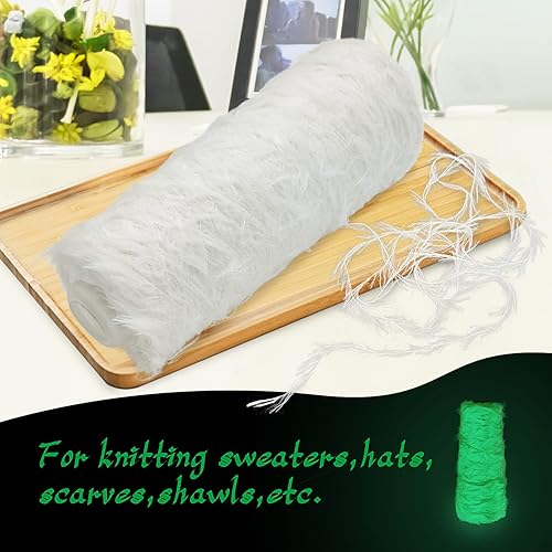 Miniatura 3 de 1 pieza de hilo que brilla en la oscuridad, suministros de costura, (220yd 656.2 ft) para ganchillo para manualidades, manualidades, costura,