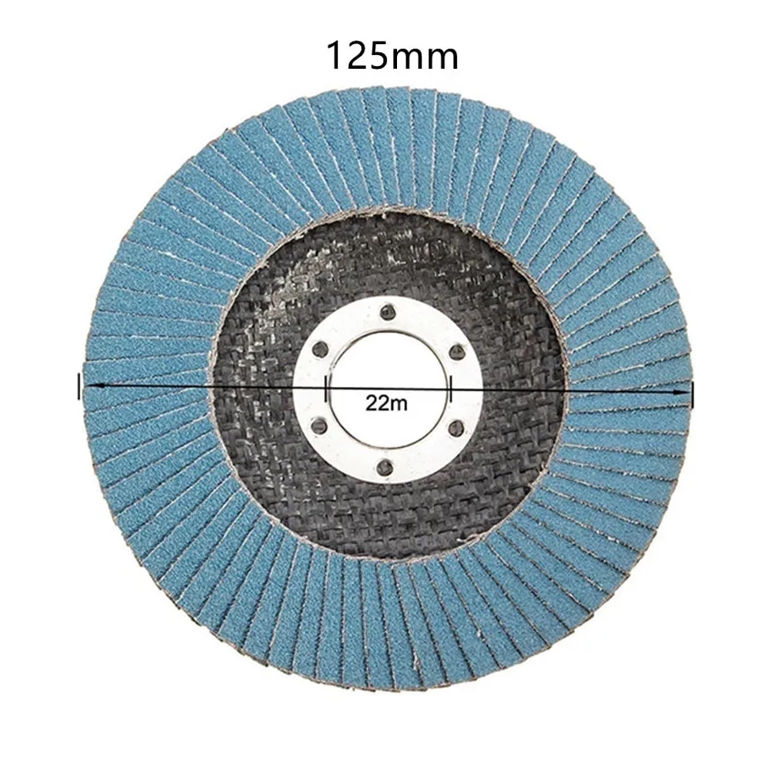 Disco de lijado for amoladora angular de 125mm y 5 ", herramienta abrasiva de madera y plástico de Metal, discos de aleta for muelas de grano 40/60/80/120(5pcs grit 40)