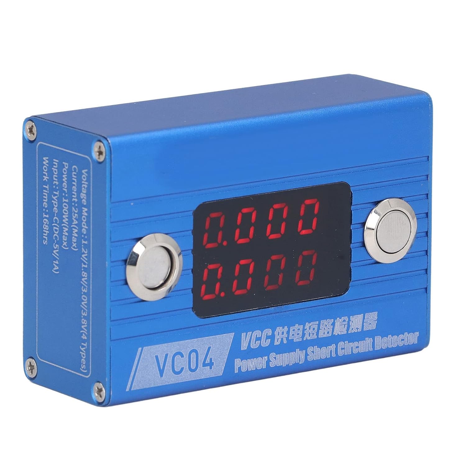 VCC Power Supply Short Circuit Detector, 4 Voltage Outputs, Metal